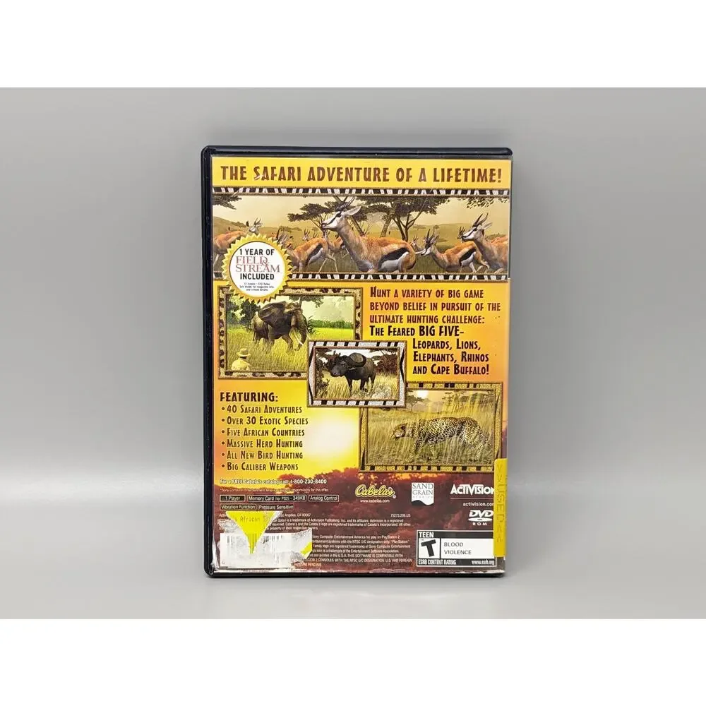 Cabelas African Safari PS2 Sony PlayStation 2 Game Tested No Manual